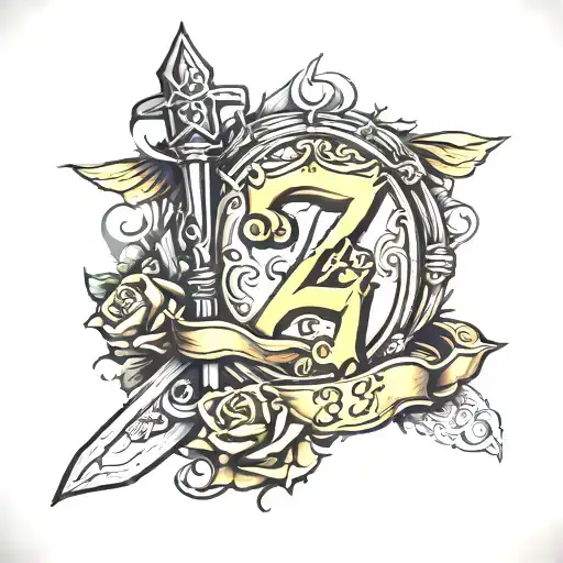 number 27, bible theme, masculine, soldier of god tattoo design idea