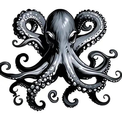 zuess, octopus, atlantis tattoo design idea