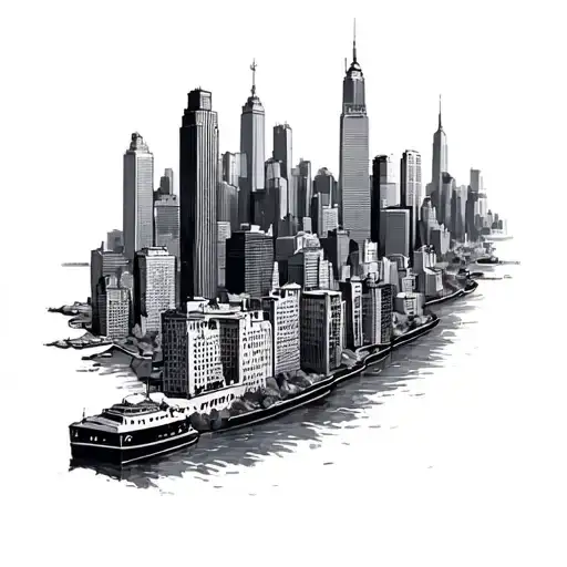 Skyline Nyc tattoo design idea