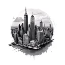 Skyline Nyc tattoo design idea