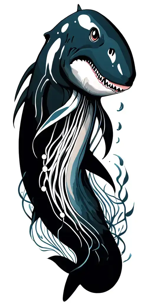 hammerhead, shark, whale, stingray, sea turtles, jellyfish, tattoo design idea