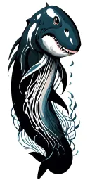 hammerhead, shark, whale, stingray, sea turtles, jellyfish, tattoo design idea