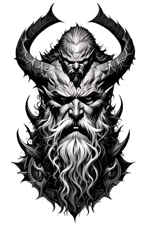 mimir god of war tattoo design idea