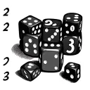 3 dice with area code 2 number on top 5 in middle 3 on bottom die tattoo design idea