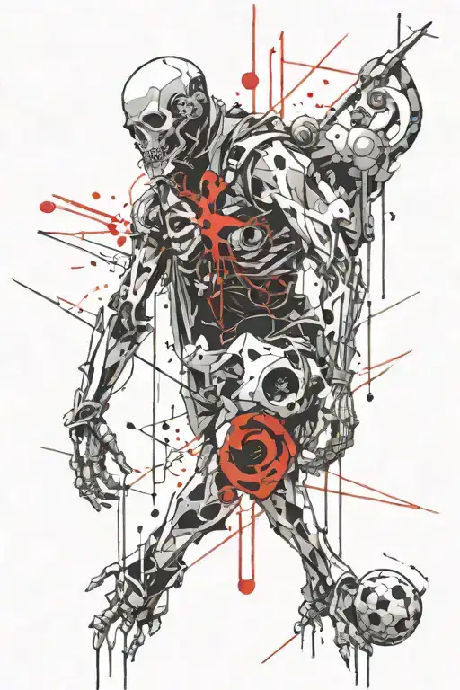 necromancer raising androids tattoo design idea