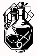 pharmacy symbols like potion tattoo design idea
