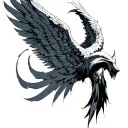 X-IV-XXIV with wings spread tattoo design idea