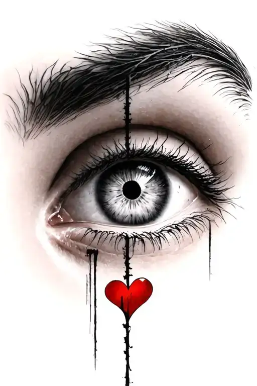 eyes impossible love symbol forest tattoo design idea