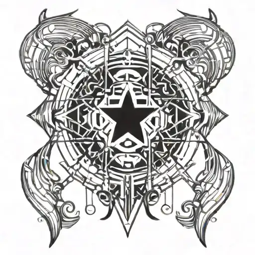 Bow and Arrow large black vines wrapping tattoo design idea