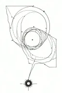 interstellar black hole tattoo design idea