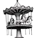 The Carousel Never Stops Turning tattoo design idea