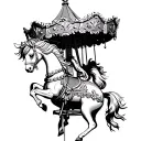 The Carousel Never Stops Turning tattoo design idea