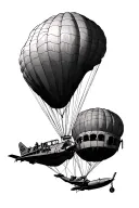 military parachute tattoo design idea
