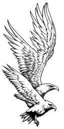 american eagle spreading wings over american navy fleet tattoo design idea
