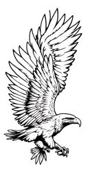 american eagle spreading wings over american navy fleet tattoo design idea