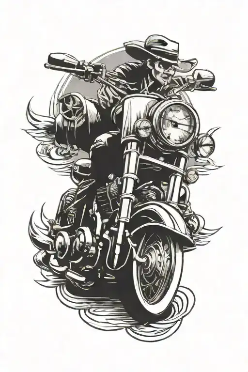 Oldtimer rockabilly style tattoo design idea