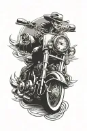 Oldtimer rockabilly style tattoo design idea