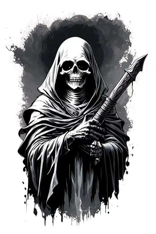 grim reaper tattoo design idea