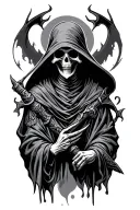 grim reaper tattoo design idea