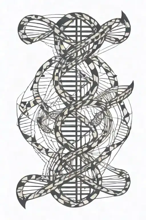 DNA double helix tattoo design idea
