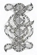 DNA double helix tattoo design idea