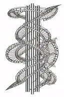 DNA double helix tattoo design idea