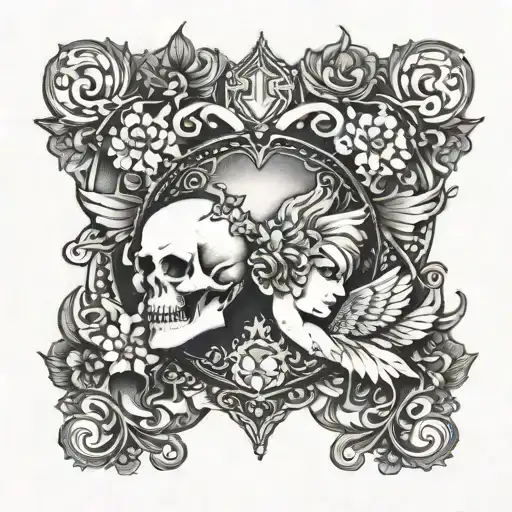 Eros and agape tattoo design idea