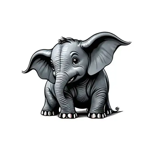 Dumbo tattoo design idea