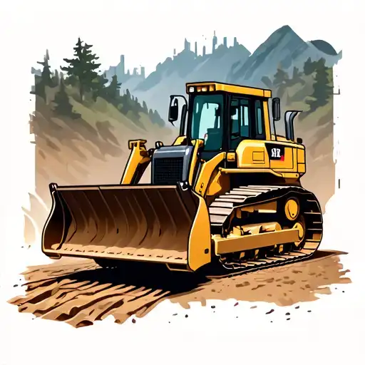 bulldozer tattoo design idea