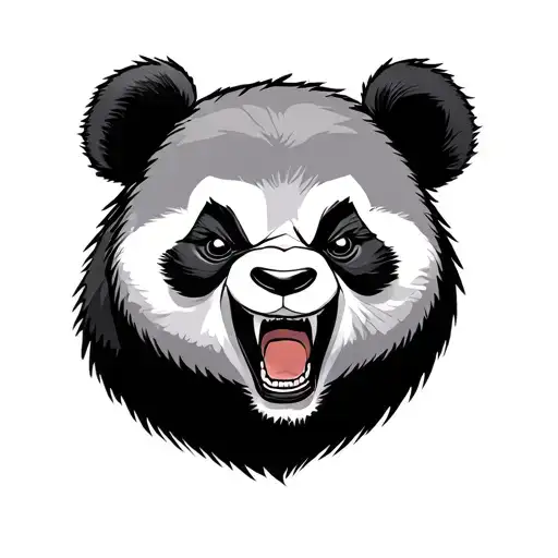 angry panda midle finger tattoo tattoo design idea