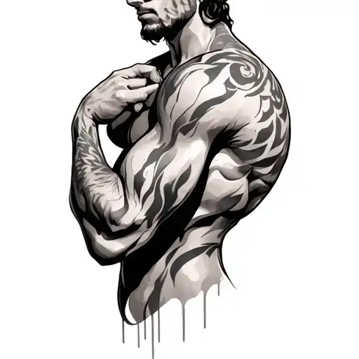 On Triceps tattoo design idea