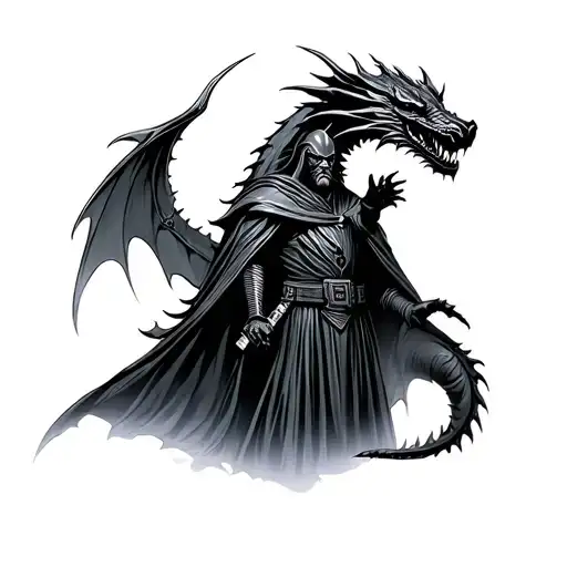 Sith Lord with Dragon tattoo design idea