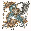 gemini and virgo tattoo design idea