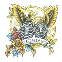 gemini and virgo tattoo design idea