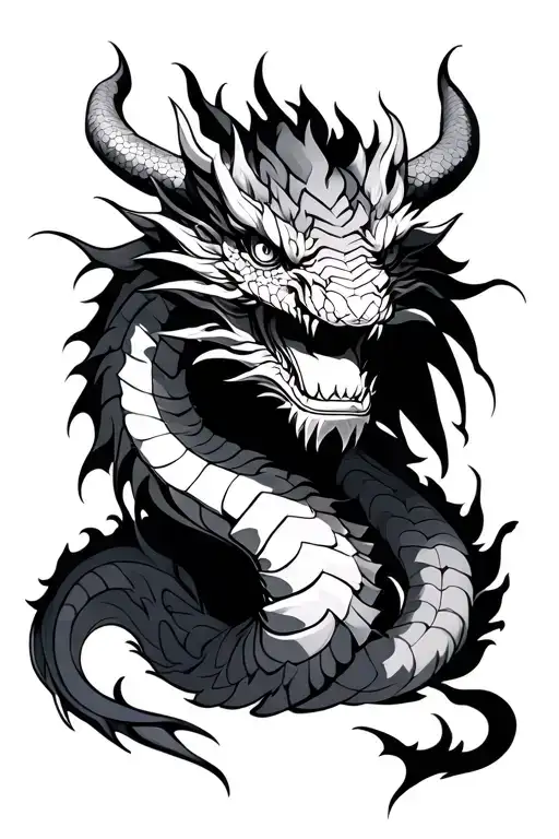 dragon chino tattoo design idea