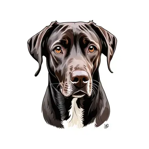 Vizsla Dog tattoo design idea