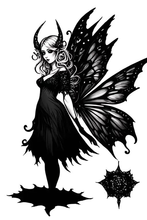 Evil Fairy tattoo design idea
