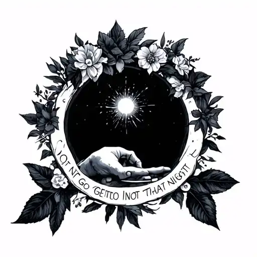 Do Not Go Gentle Into That Good Night tattoo design idea