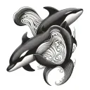 orcas tattoo design idea