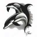 orcas tattoo design idea