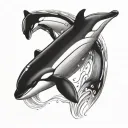 orcas tattoo design idea