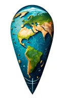 world map adventure tattoo design idea