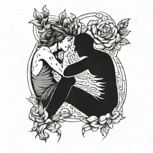 soulmate, fight together against mental illness tattoo design idea