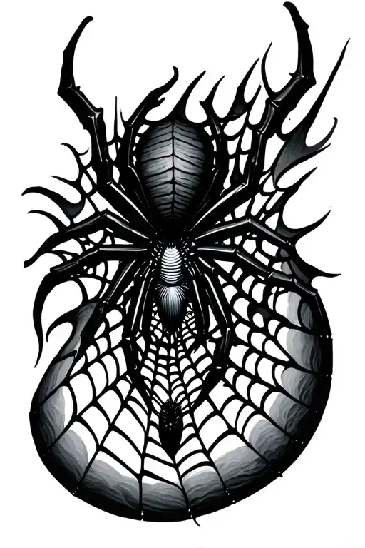 spider web tattoo design idea