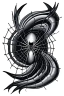 spider web tattoo design idea