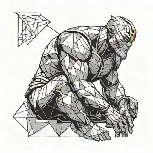 Thanos sitting tattoo design idea