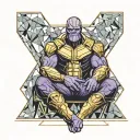 Thanos sitting tattoo design idea