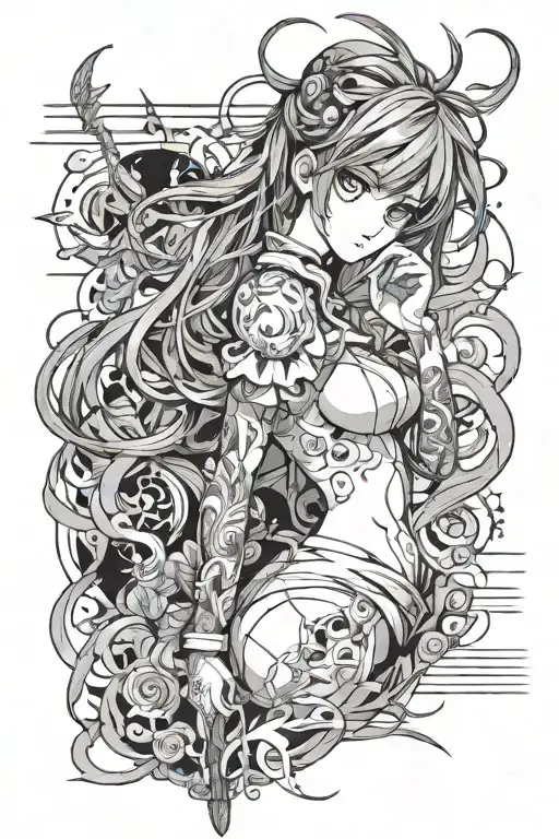 strip and manga tattoo design idea