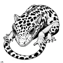 "Lola" Memorial raptor leopard gecko lying innocent tattoo design idea