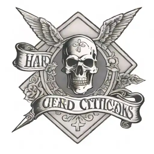 hard life to corrections officer tattoo design idea